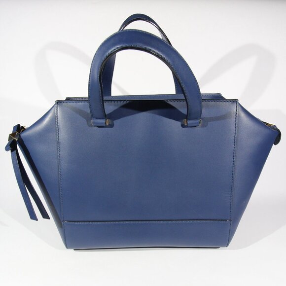 NWOT Kate Spade 2 Park Ave Beau Bow Satchel Navy Blue Bag - Picture 6 of 12